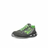 U-Power Red Lion Point, Unisex-Sicherheitsschuhe, leichte, flexible, pannensichere Lederturnschuhe, mit Infinergy-Einsatz, mit Aluminium-Zehenkappen - Grey & Green 44