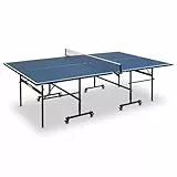 JOOLA Tischtennisplatte Inside 13 Tischtennistisch Indoor klappbares Untergestell – Schneller Aufbau-inklusive Netz, blau, 274 x 152,5 x 76 cm