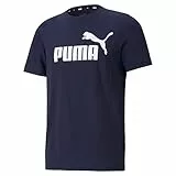 PUMA Herren Ess Logo Tee T shirt, Peacoat, XL EU