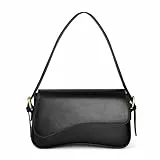 Amexo Handtasche Teenager Mädchen Shoulder Bag Hobo Bag Leder mit Reißverschluss Vintage Aesthetic y2k Tasche Klein Handbags for Women Handtasche Damen Klein Schultertasche Umhängetasche, Schwarz