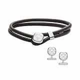 Emporio Armani Herrenset Manschettenknöpfe Armband Leder, EGS3151SET