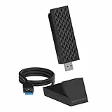 NETGEAR Nighthawk WiFi 7 USB 3.0-Adapter (A9000) – BE6000 Tri-Band Wireless Gigabit Speed (bis zu 6 Gbit/s) Funktioniert mit jedem WiFi 7- oder 6 6E-Router oder Mesh-System – Für Windows-PCs
