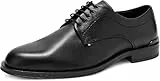 Tommy Hilfiger Herren Derby Schuhe Thunit aus Leder, Schwarz (Black), 41