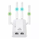 WLAN Repeater 1200Mbit/s WLAN Verstärker Dualband 5GHz & 2.4GHz, Internet Verstärker mit Repeater/AP/Router Modus, Kompatibel Allen WLAN Geräten, K-YUN-1F