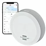 Brennenstuhl Connect Zigbee Temperatur- und Feuchtigkeitssensor TFS CZ 01 (smartes Temperatur- und Feuchtigkeitsmessgerät, Benachrichtigung aufs Handy, Smart Home, intelligente Szenen, kostenlose App)