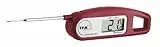 TFA Dostmann Einstichthermometer Grill und BBQ Thermo Jack, Küchenthermometer, 30.1047.05, Ideal für Fleisch, Braten oder Babynahrung, klappbar, wasserfest, rot