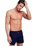 Jockey Everyday Woven Boxer Short - Baumwoll Boxershorts Herren, Unterhose mit Eingriff und Knopfverschluss, atmungsaktive Unterwäsche für Männer mit Seitenschlitzen, in Blau