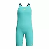 Speedo Fastskin Junior Endurance+ Max Badeanzug mit offenem Rücken, Kniehaut, Arctic Glass, Größe 11-12 Jahre, Arctic Glass, 11-12 Jahre