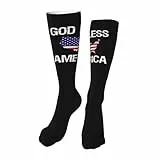 Socken mit Aufschrift „God Bless America, Damensocken, Herrensocken, Tube-Socken, Crew-Socken für Herren, Kniestrümpfe, hohe Socken, warme lange Socken, 50,8 cm
