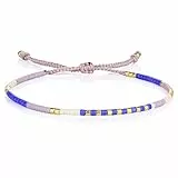 KELITCH Miyuki Perlenarmband Handgemachte Strang Freundschaftsarmbänder Mode Damen Armreifen Schmuck (Lila)