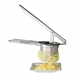 Relaxdays 10020840 Kartoffelpresse Edelstahl, Spülmaschinenfest, Spätzlepresse, Presse für Spaghettieis, Eispresse, Nudelpresse, Kartoffelpresse, Edelstahl, Silber, 9.5 x 25.5 x 13 cm