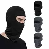 SPOKKI 4 Stück Sturmhaube Motorrad Sommer Balaclava UV Schutz Gesichtsmaske Skimaske für Damen und Herren Frauen Männer Outdoor Sport(2Schwarz+2Grau)