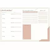 Odernichtoderdoch® Schreibtischunterlage für Schüler*innen - beschreibbare Schreibunterlage mit Wochenplaner - Block mit 30 Blatt - A3+ - 46,5 x 32 cm