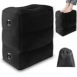 Sunshine smile Aufblasbares Fußstützen,Fußstütze Kissen,Bein Kissen,Fusskissen,Tragbare Fußauflage Aufblasbare,Flugzeug-Reisekissen,Aufblasbare Fußstütze für Flugzeug und Autofahrten & Zuhause & Büro