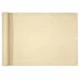 casa pura Balkon Sichtschutz UV-Schutz - 90x500cm - wetterbeständiges und pflegeleichtes HDPE-Spezialgewebe - beige