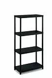 Terry, Regal 3060 S-4, Modulares Regal mit 4 Einlegeböden, geeignet für den Innen- und Außenbereich - 60x30x132 cm