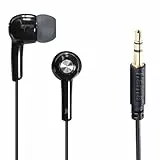 Hama Gloss In-Ear Kopfhörer, kabelgebunden, Stereo, leichte und komfortable Ohrhörer für Smartphone, Tablet, MP3-Player, praktische Handhabung, Schwarz