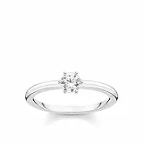 THOMAS SABO Ring weißer Stein silber 925 Sterling Silber TR2313-051-14-60