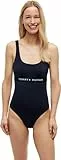 Tommy Hilfiger Damen Badeanzug One Piece Cut-out, Blau (Desert Sky), M