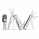 Roxon Camping-Ausrüstungs-Set – Tragbares Outdoor-Besteck aus Edelstahl (Messer, Gabel, Löffel) C1S & Multifunktionszange mit Wechselköpfen S802S