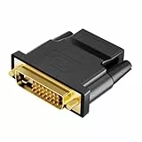 Ticenpe DVI auf HDMI Adapter, DVI-D Stecker zu HDMI Buchse Adapter 1920x1200 1080P, Bidirektionale Konvertierung DVI (24+1) auf HDMI-Konverter für PC, Monitor, Laptop, Fernseher, Projektor, 1 Stück