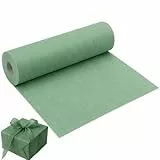 KELAV Tischband Rolle, 30cm x 25m Vlies Tischläufer Grün, Vlies Tischläufer Eukalyptus Grün, Table Runner Outdoor, Dekoratives Tischband für Kommunion Geburtstage Partydeko