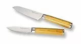 ECHTWERK 2-teiliges Damaszener Messer Set, Santokumesser ca. 13cm/Schälmesser ca. 8cm, Küchenmesser, Gemüsemesser, Damaststahl, Messergriffe aus Pakka-Holz, Inkl. Aufbewahrungsbox