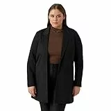VERO MODA CURVE Damen Vmverina Long Noos Curve Blazer, Schwarz, 52 Große Größen EU
