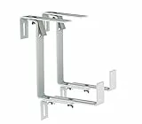 Dehner Blumenkastenhalter Profi für Rohrgeländer, 2 Stück, Metall, weiß