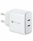 NOVOO Schnellladegerät USB C 35 W 2 Port Typ C, Schnellladegerät für iPhone 14 Pro Max 13 Pro 12 Pro Galaxy S23 Ultra Plus S22 MacBook Pro MacBook Air M1 M2 iPad Pro Air Steam Deck