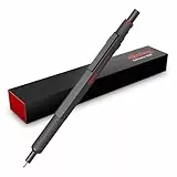rOtring 600 Druckbleistift | HB-Mine0,5 mm | Drehminenstift mit Vollmetallschaft | Steingrau | Rutschfestegerändelte Griffzone und Sechskantschaft