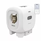 AstroPet 101L Katzenklo Selbstreinigend mit APP Steuerung,XXL Selbstreinigende Katzentoilette für Mehrere Katzen,Zwei Eingängen,Desodorierung mit negativen Sauerstoff-Ionen (Pro)