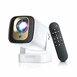 Beamer 4K HY260pro,Mini Beamer heimkino mit WiFi 6 Bluetooth 5.4,1080P Full HD tragbarer Projektor mit Android TV,180° Rotation, klein Home Cinema für Schlafzimmer im Freien
