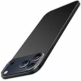 Galful Dünn Hülle für iPhone 17 Pro Max Handyhülle Matt 0.3 mm Ultra Slim Case Leicht Finish PP Hard Minimalistische Schutzhülle Stoßfest rutschfest Kratzfest Extra Dünn Hardcase-Schwarz