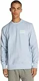 Tommy Hilfiger Herren Sweatshirt Monotype Label Rundhalsausschnitt, Blau (Breezy Blue), XL