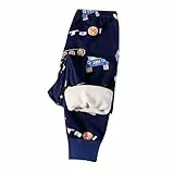 XINYUNZU Kinder Thermohose Gefütterte Hose Winterhose Kuschel Jogginghose Warm Thermo Leggings Elastische Taille Sporthose Warme Hosen für Jungen und Mädchen Blau 110