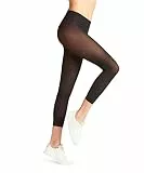 FALKE Damen Leggings Pure Matt 50 DEN Capri W Le halb-blickdicht einfarbig 1 Stück, Schwarz Black 3009, M