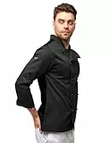 strongAnt Kochjacke Herren mit dryMesh Rücken und Ärmel Moderne easyClean Kochuniform Langarm inkl Kugelknöpfen, Größe: XL