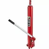 VEVOR Hydraulischer Langer Rammenheber, 8 Tonnen/17363 lbs Kapazität, mit Einzelkolbenpumpe und Gabelkopfsockel, manueller Hubarbeitsbühnenheber mit Griff, für Garagen-/Ladenkräne, Motorhubwerk, rot