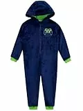 Harry Bear Schlafanzüge Für Jungen | Gaming Schlafoveralls Für Jungen | Gamer Kuschel Overall Jungen | Schlafoverall Kinder | Blau 152