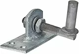 Alberts 318758 Kloben zum Anschrauben | verstellbar um 20 mm | feuerverzinkt | Dornmaß Ø13 mm | Platte 100 x 40 mm