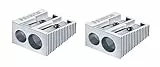 Staedtler Doppelloch-Anspitzer, hohe Qualität, Aluminium, 2 Stück