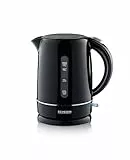 SEVERIN Wasserkocher, 1,7 L, kompakt, schwarz und leistungsstark, Kalkfilter, Kunststoff, schwarz, 2.200 W, WK 4322