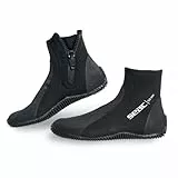 SEAC Regular 5 mm Premium Neopren-Nassanzug Stiefel mit rutschfreier Sohle und Seitenreißverschluss