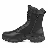 LUDEY Militärstiefel Herren Gemütlich Einsatzstiefel Kampfstiefel Wasserdichte Schwarze Tactical Boots Armeestiefel mit seitlichem YKK-Reißverschluss Modell-928-44EU