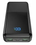Power Bank 27000 mAh, Powerbank Schnellladefunktion USB C PD 30W, External Akku Battery für Handy Phone und mehr