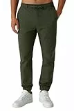 Smith & Solo Chino Hose Herren - Freizeithose Hosen Chinohose Baumwolle Arbeitshosen Männer mit Kordelzug Jogginghose Regul Chinos Lang (Khaki, M)