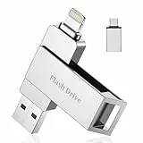 Vackiit USB Stick für iPhone 256 GB Echte Kapazität MFI Lightning,USB C Stick 3.0 Apple Zertifiziert Speichererweiterung Foto Stick Speicherstick für iPhone iPad iOS OTG Android Handy Mac Tablette PC