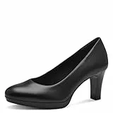 Tamaris Damen Klassische Pumps, Frauen Pumps,TOUCHit-Fußbett,klassisch,modern,Nieten,Schleifen,Strass-Steine,schwarz,braun,Rose,Black,38 EU
