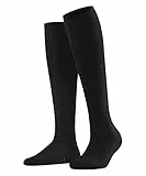 FALKE Damen Kniestrümpfe Family W Kh nachhaltige Baumwolle lang einfarbig 1 Paar, Schwarz Black 3009, 35-38